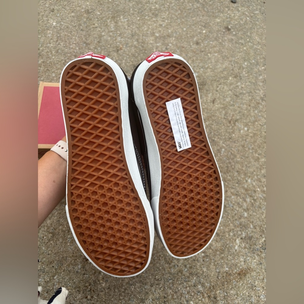 Vans Old Skool Brown and White Canvas Sneakers - Picture 10 of 11